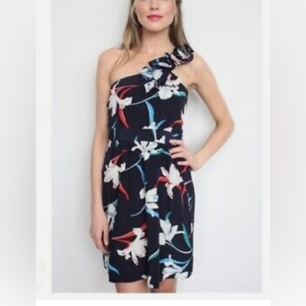 Yumi Kim 100% silk one shoulder dress
